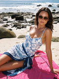 Floral Print Corset Two Piece Swimsuit