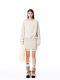 Cozy Oversized Ribbed Knit Sweater Dress