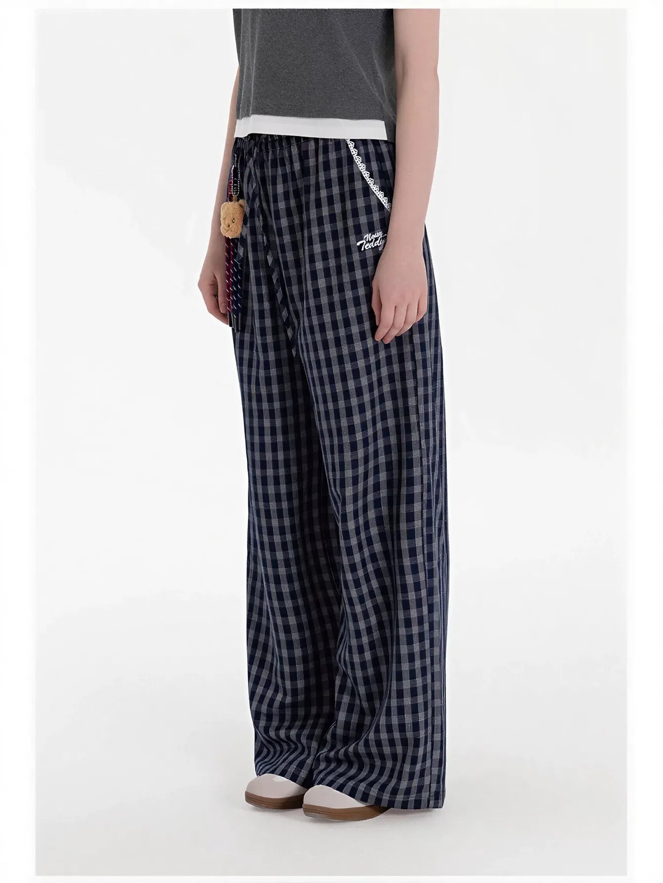 Comfy Plaid Wide Leg Pants