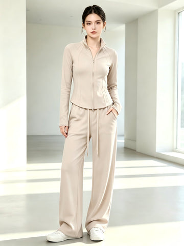 Soft Slimming Full Zip Pant Set