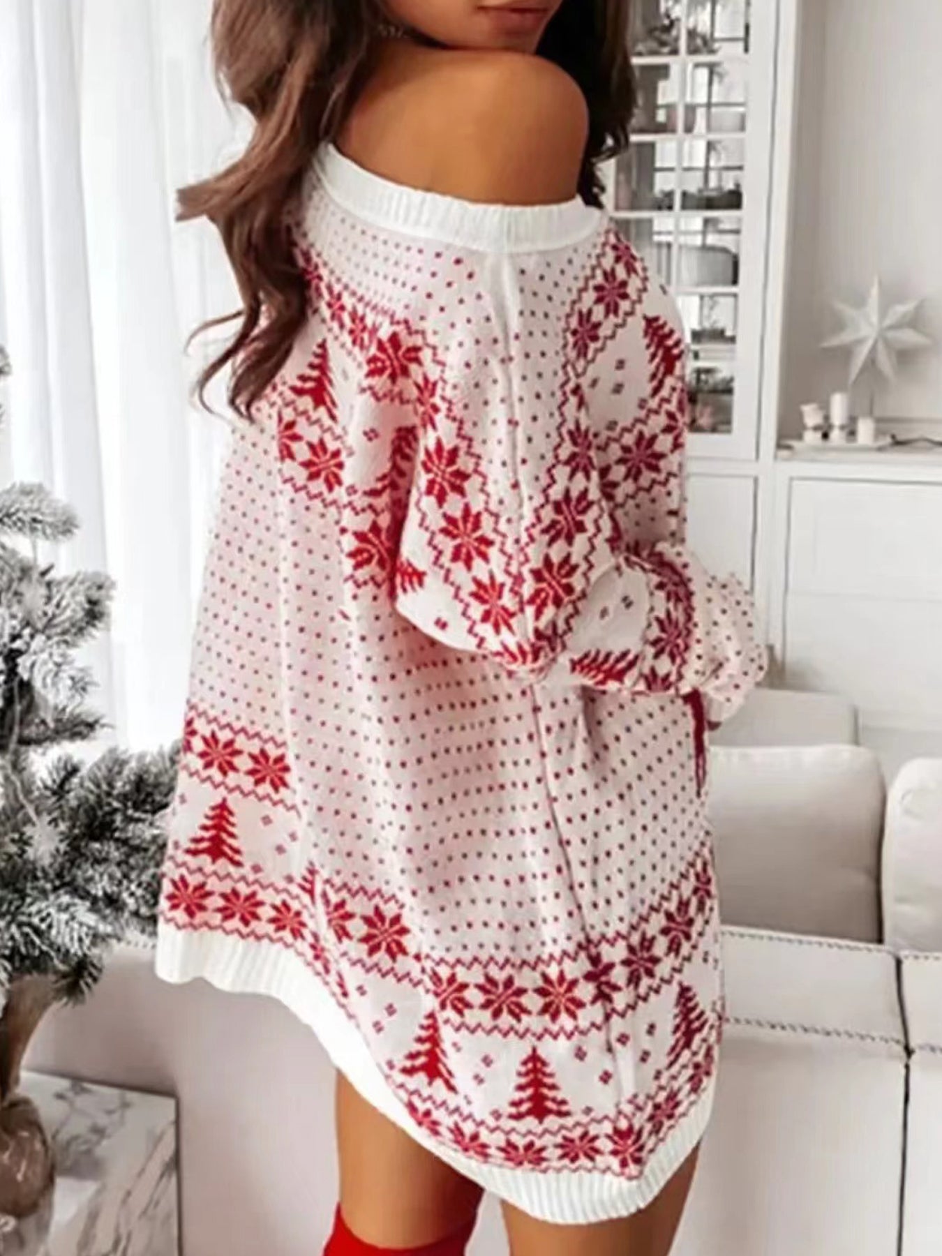 Cozy Festive Snowflake Christmas Pullover Sweater