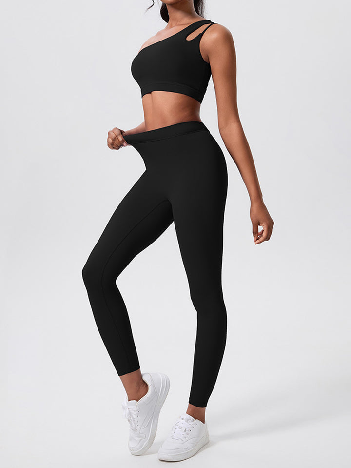 Seamless One Shoulder Yoga Workout Set