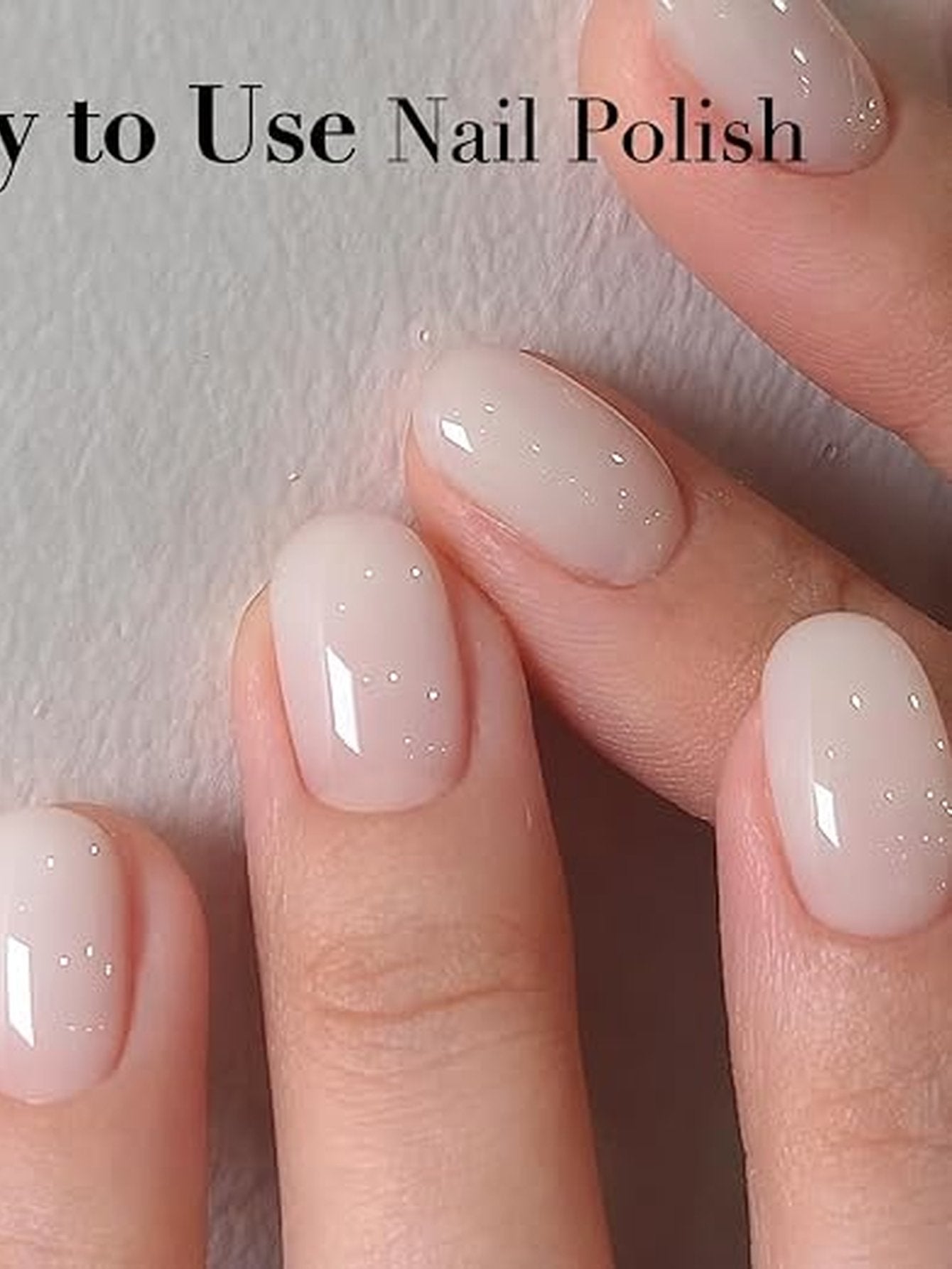 Sheer Milky White Gel Nail Polish