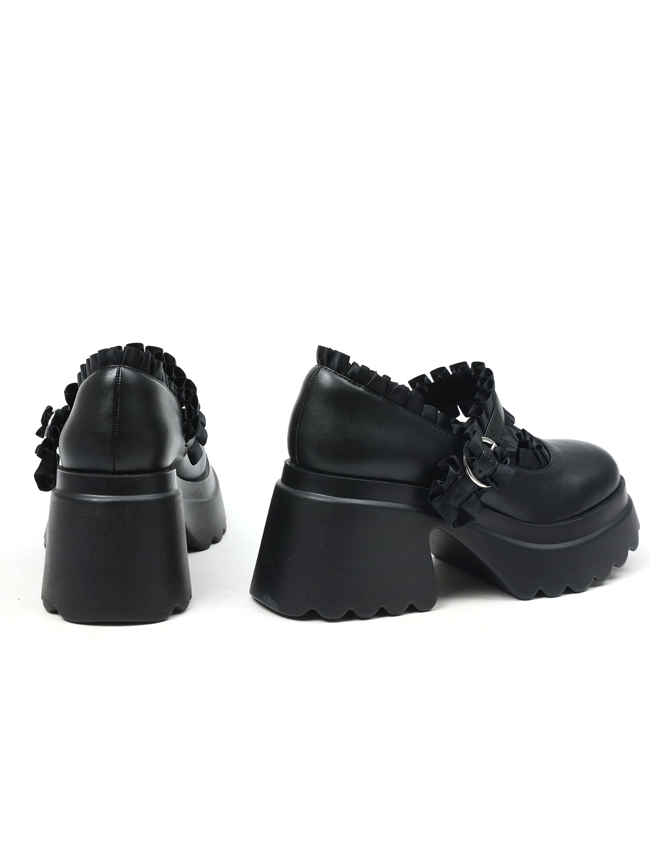 Ruffled Platform Mary Jane Shoes