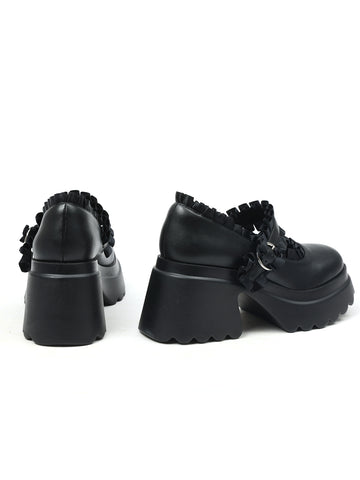 Ruffled Platform Mary Jane Shoes