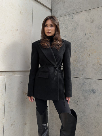 Tailored Structured Brown Blazer Jacket