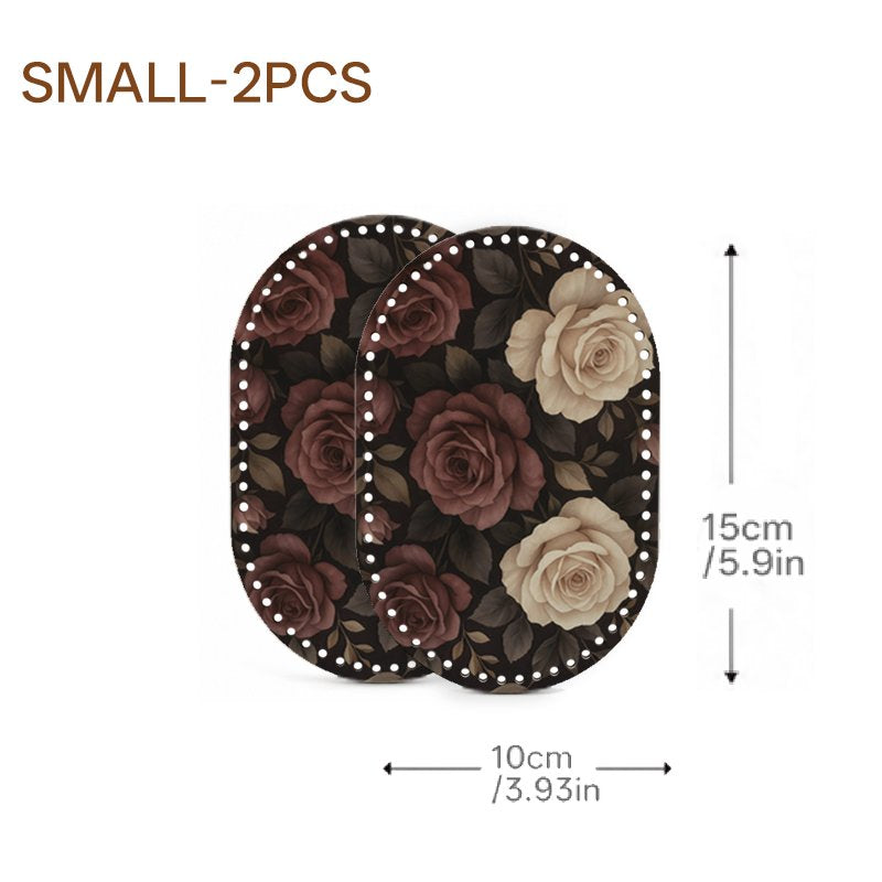 Vintage Rose Floral Pattern Crochet Basket Base