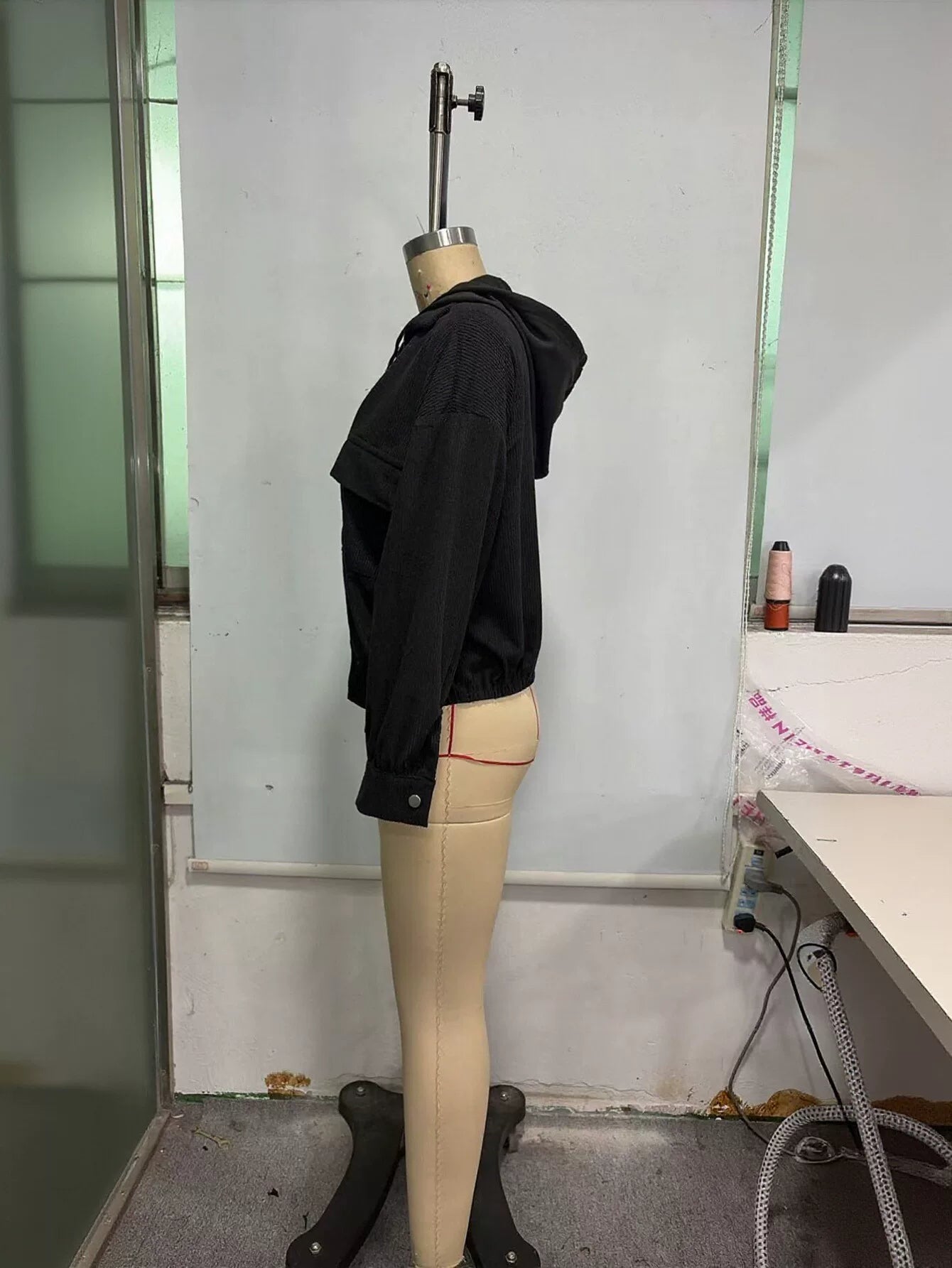 Oversized Corduroy Hooded Utility Jacket