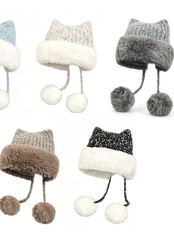 Cozy Faux Fur Cat Ear Hat