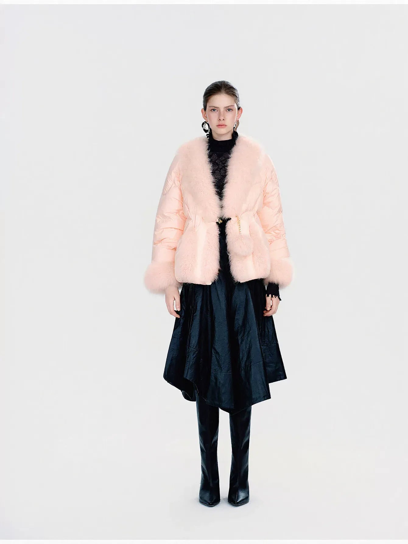 Faux Fur Trim Puffer Jacket
