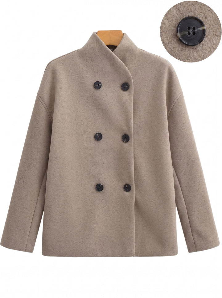 Cozy Double Breasted Wool Coat