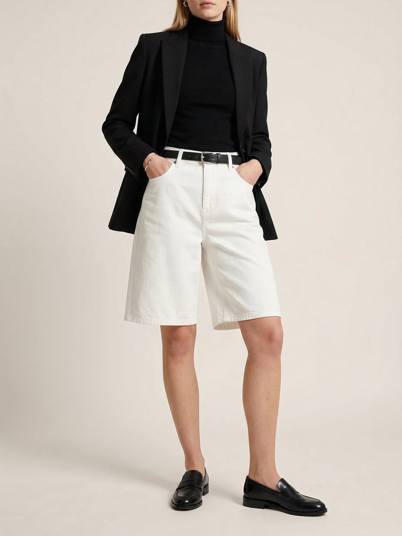 White Denim Shorts