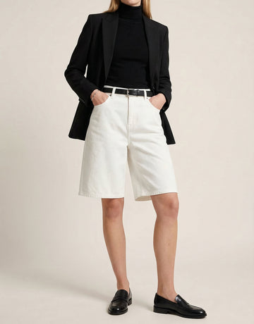 White Denim Shorts