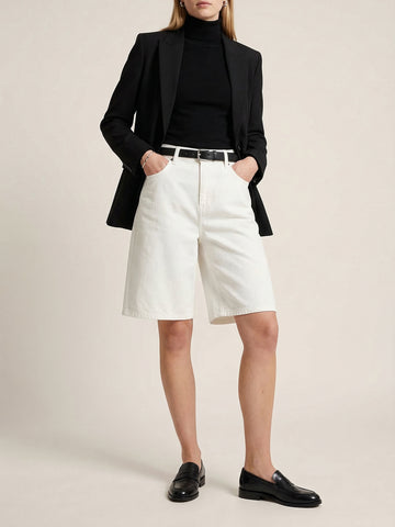 White Denim Shorts