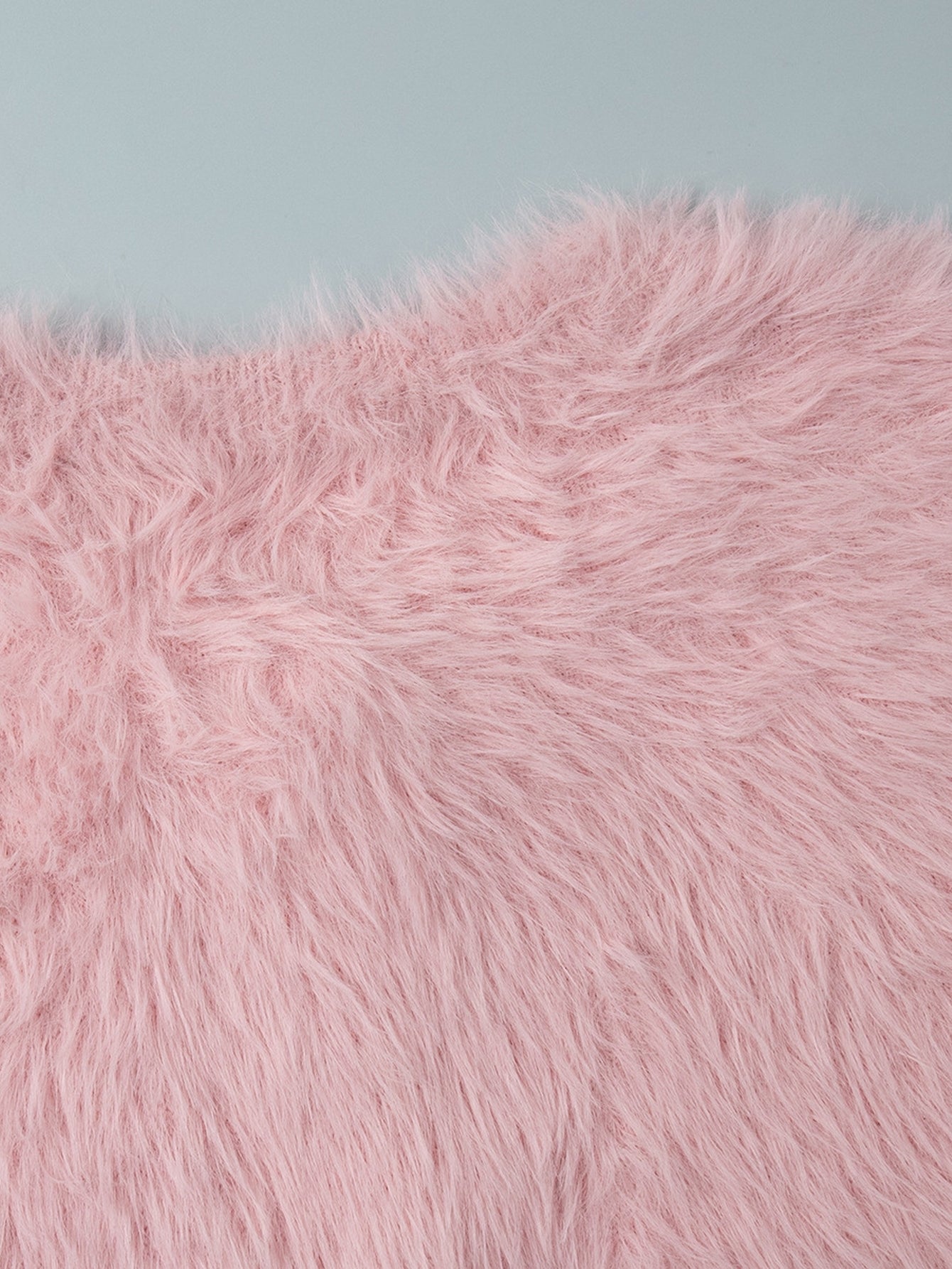 Fuzzy Cropped Button Cardigan Sweater