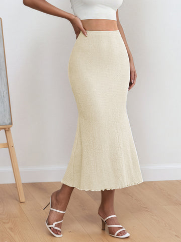 Mermaid Textured Midi Skirt
