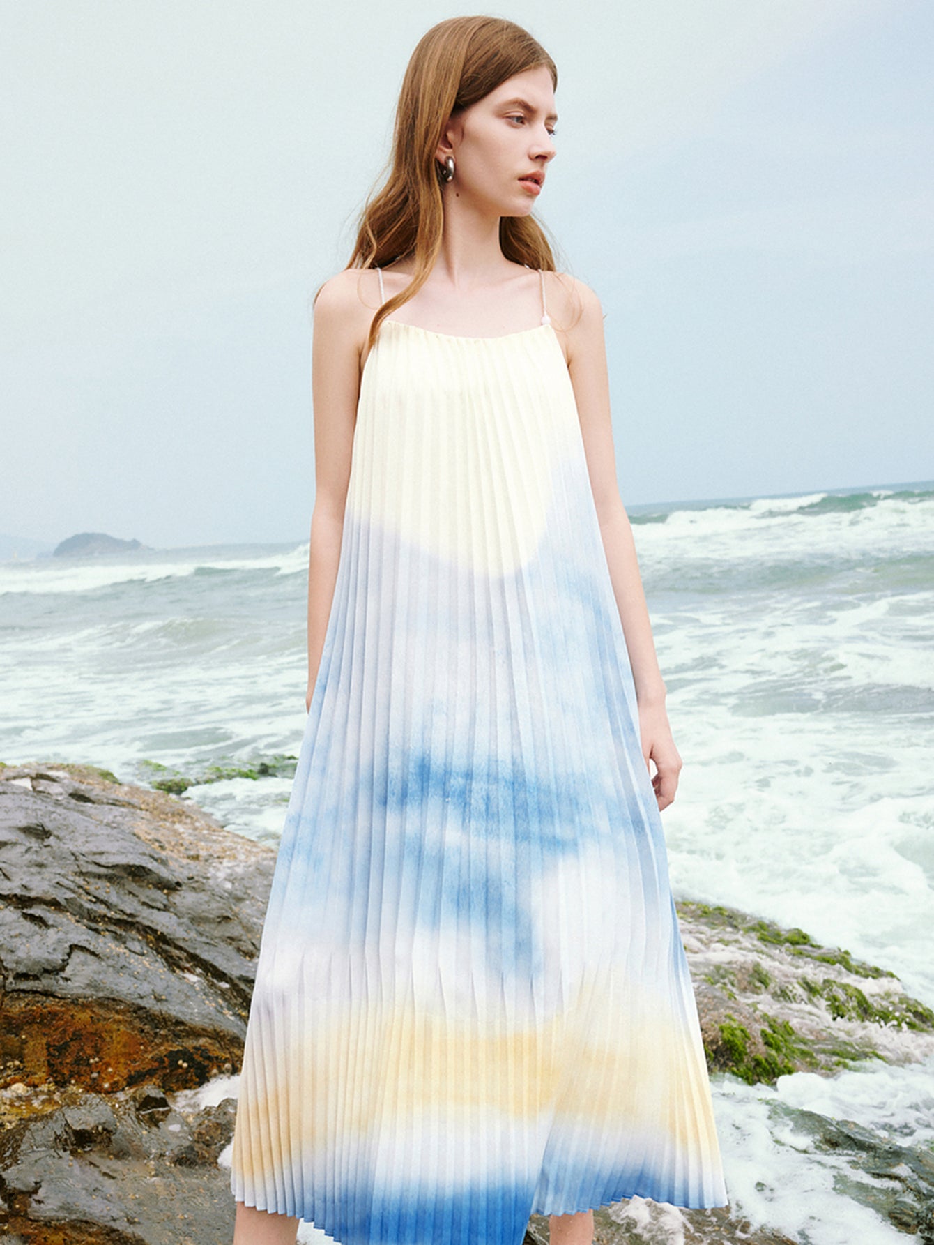 Ombre Flowy Beach Maxi Dress