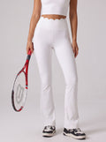 Scalloped High Waisted Flare Yoga Pants