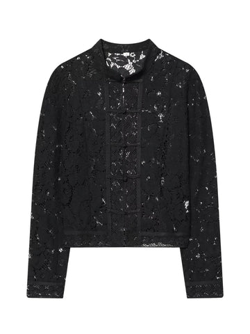 Elegant Floral Lace Blazer Jacket