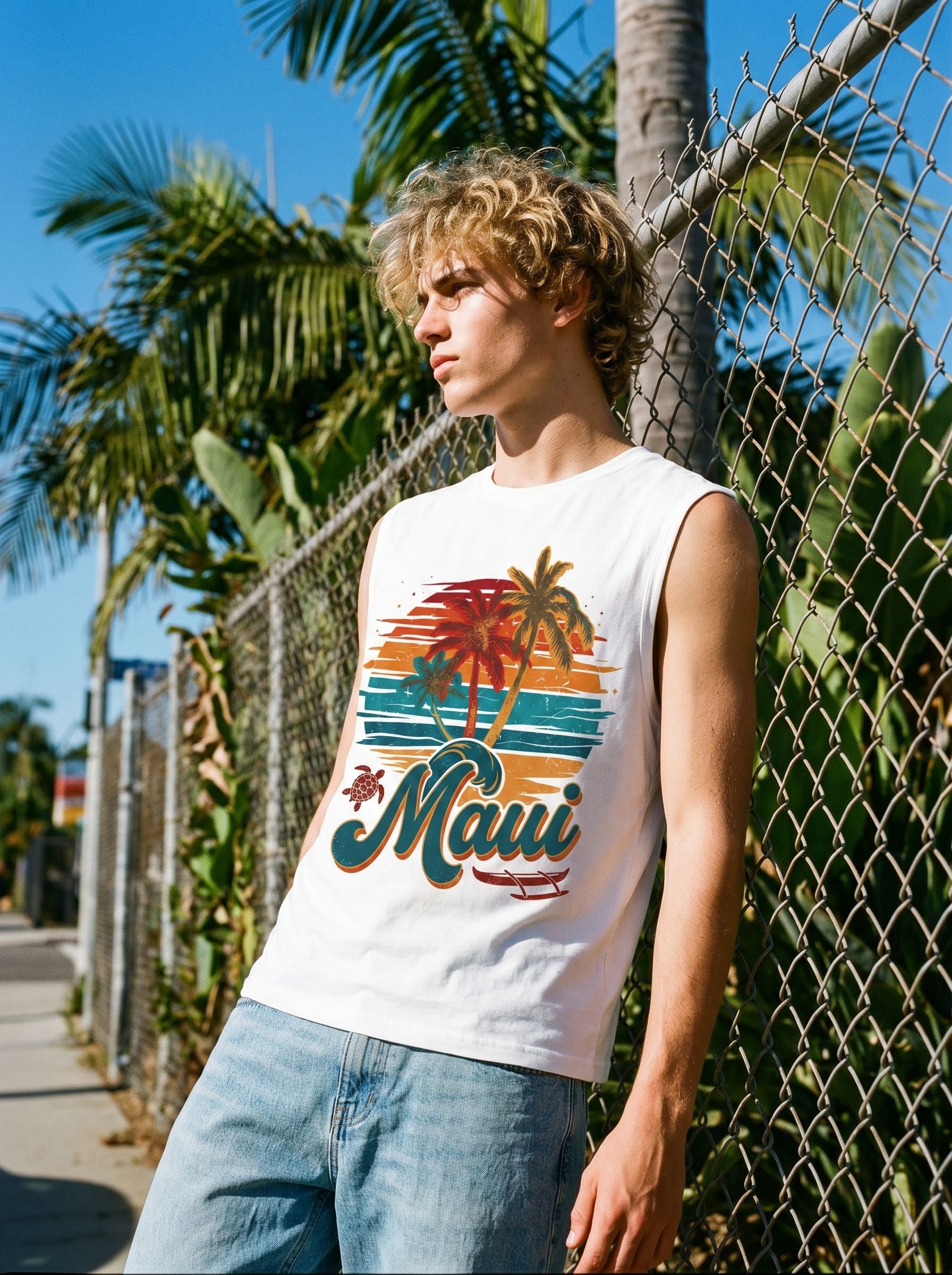 Vintage Maui Graphic Summer Tank Top