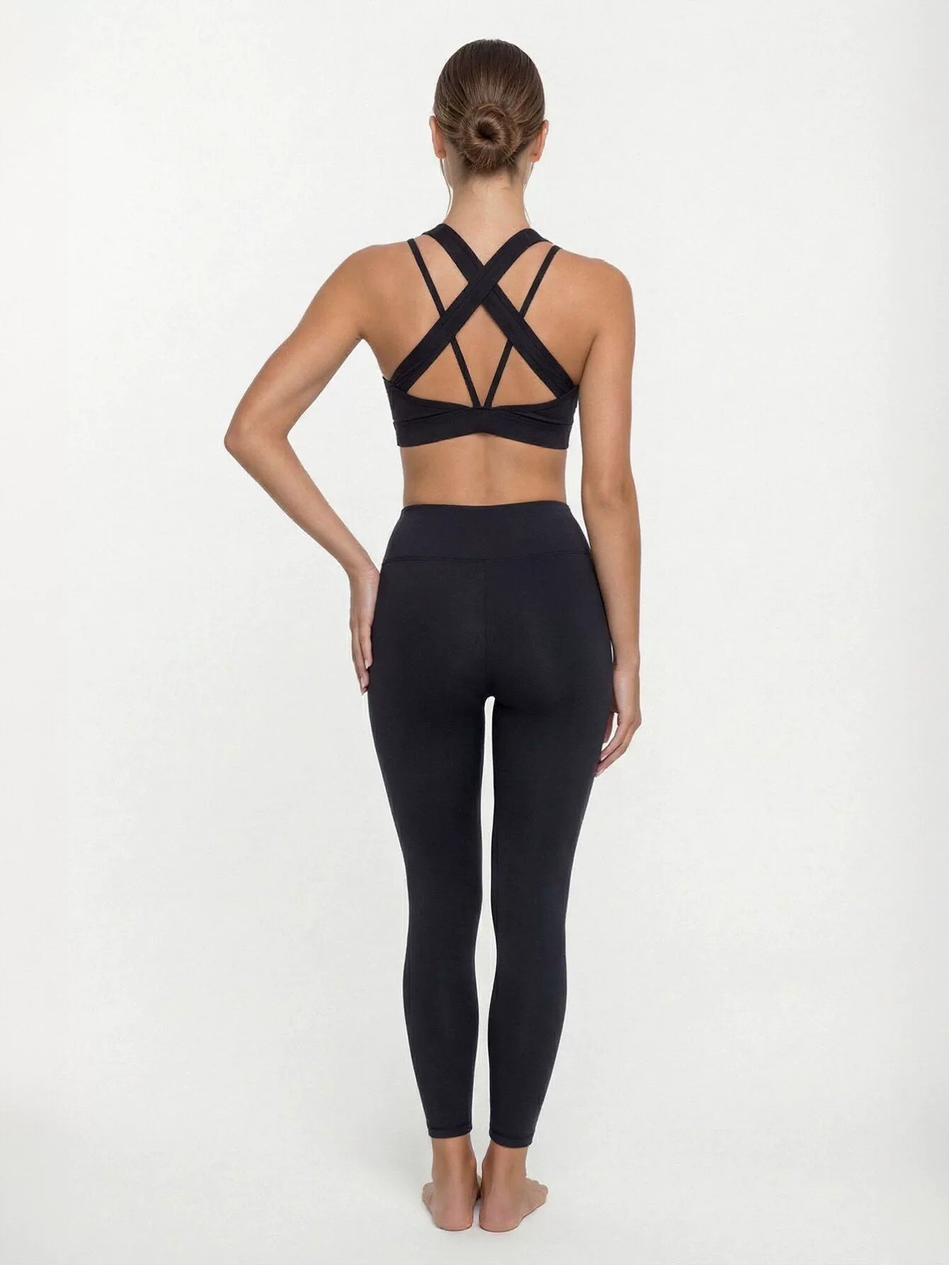Crisscross Mesh Workout Yoga Set