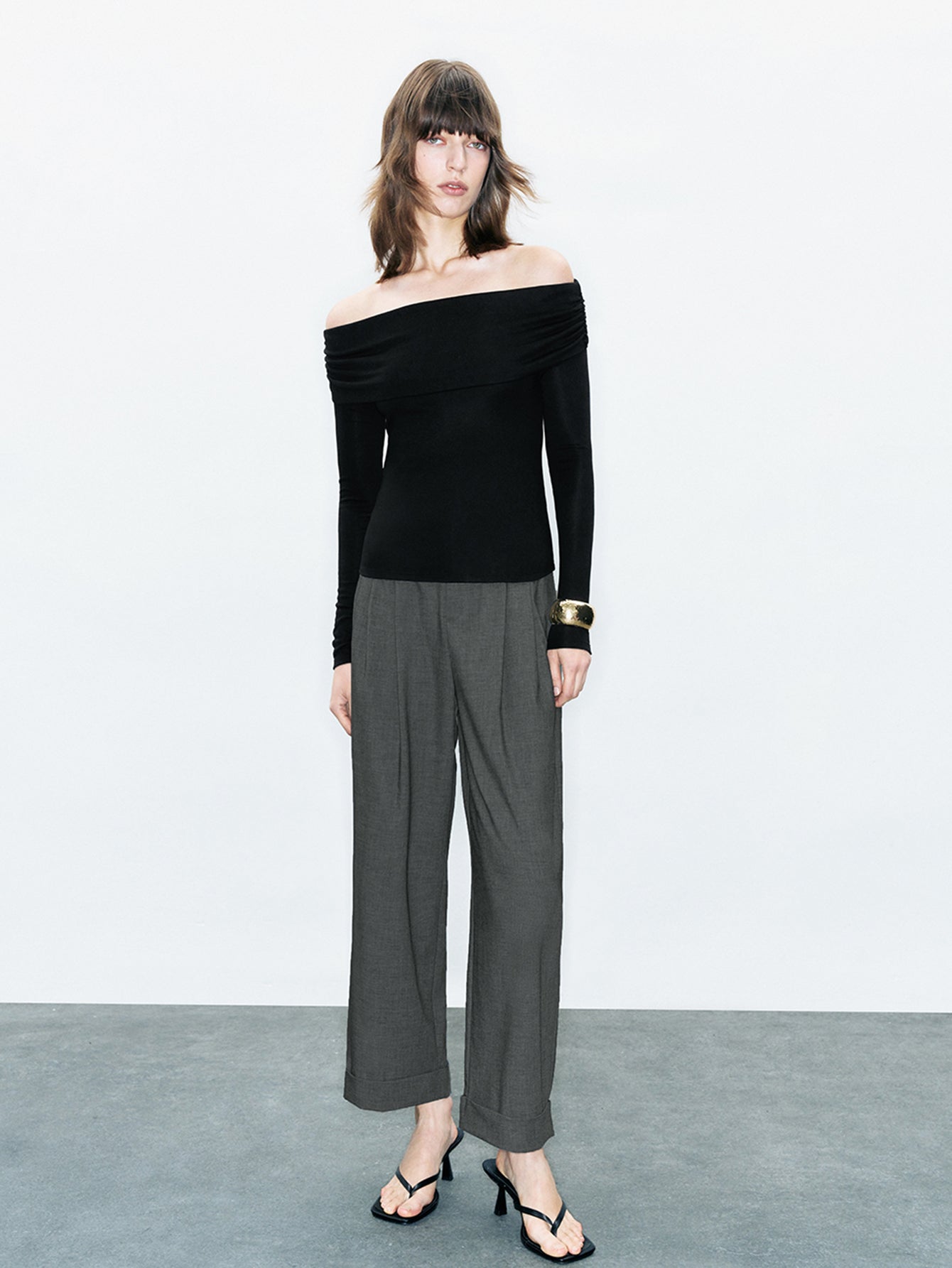 Urban Revivo Carrot Fit Pants-Warm Grey