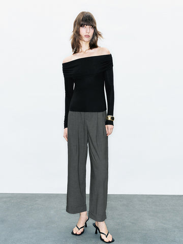 Urban Revivo Carrot Fit Pants-Warm Grey