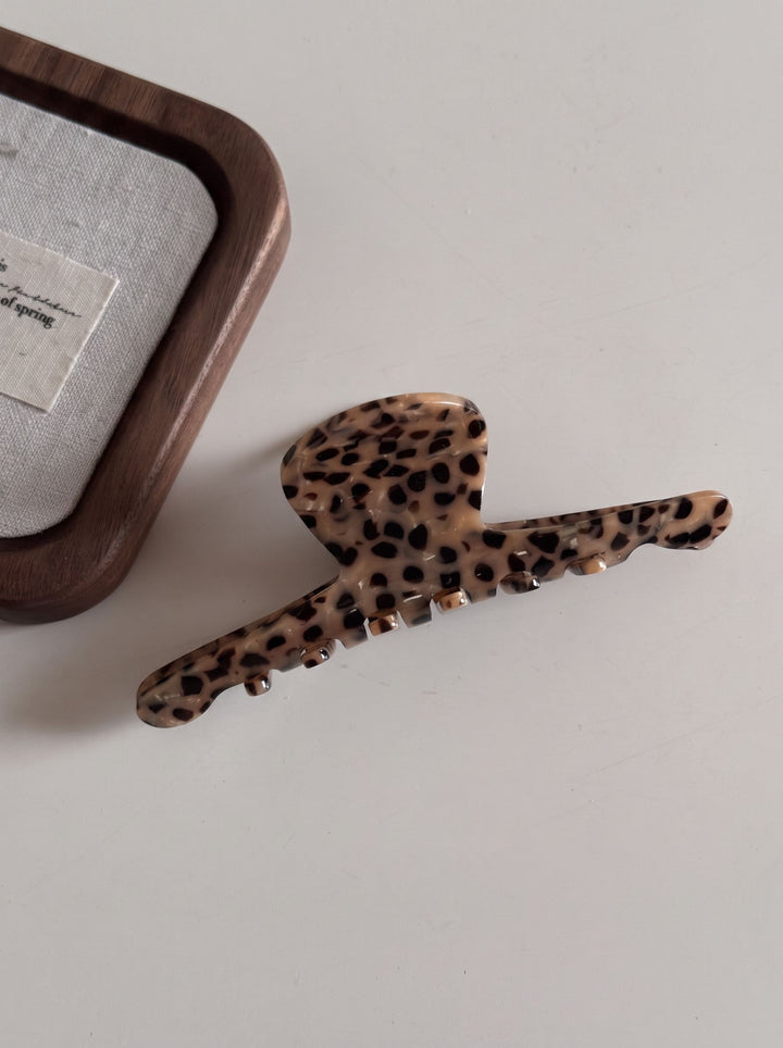 Leopard Print Heart Shape Hair Claw