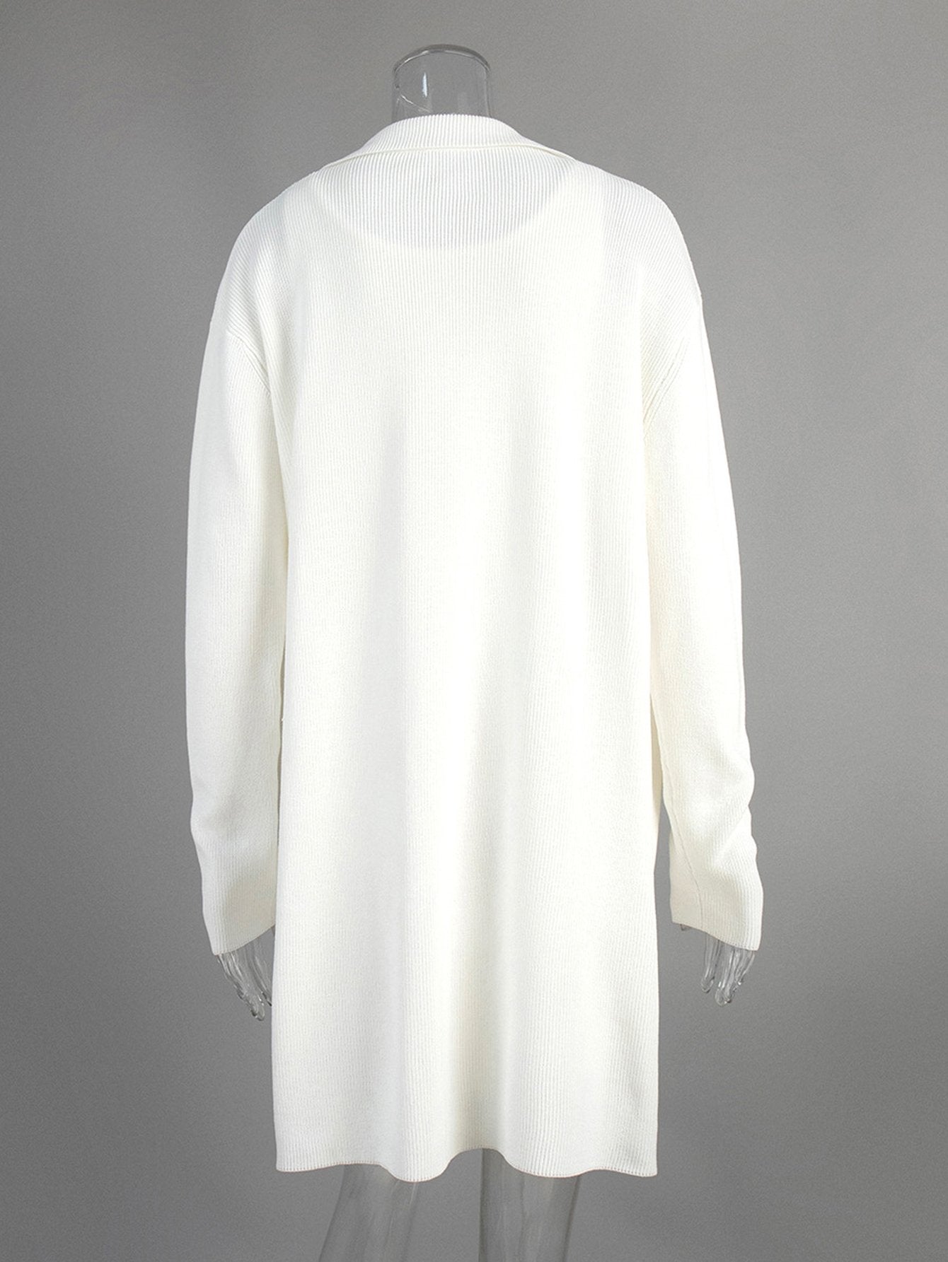 Cozy Ribbed Knit Cardigan Dress Set
