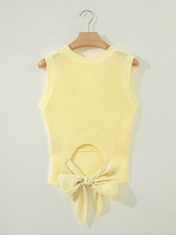 Open Back Ribbed Knit Tank