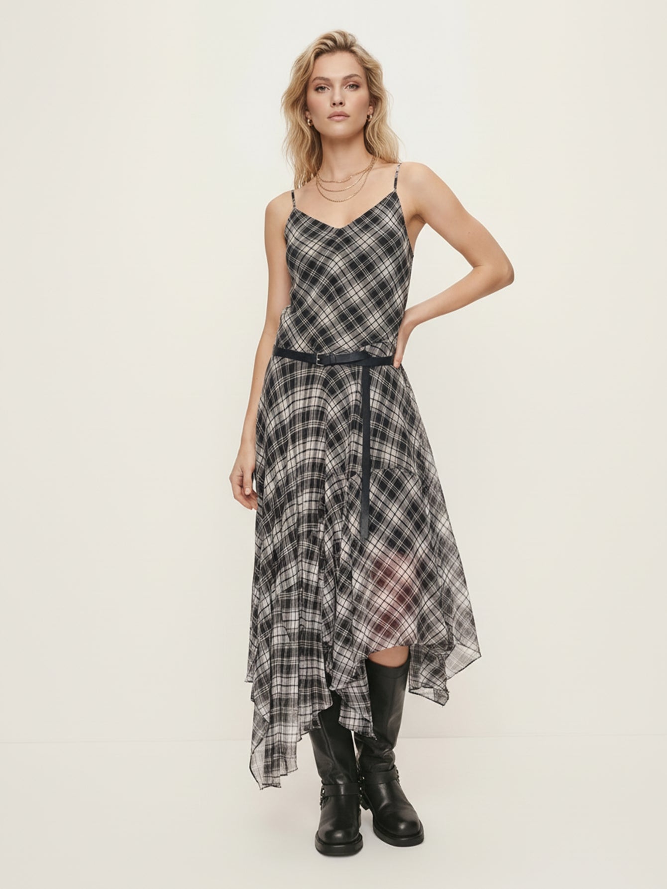 Asymmetrical Hem Cami Dress