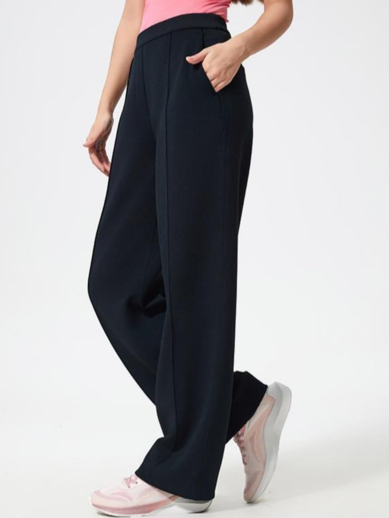 Cooling Fabric Straight Leg Active Pants-Multicolor