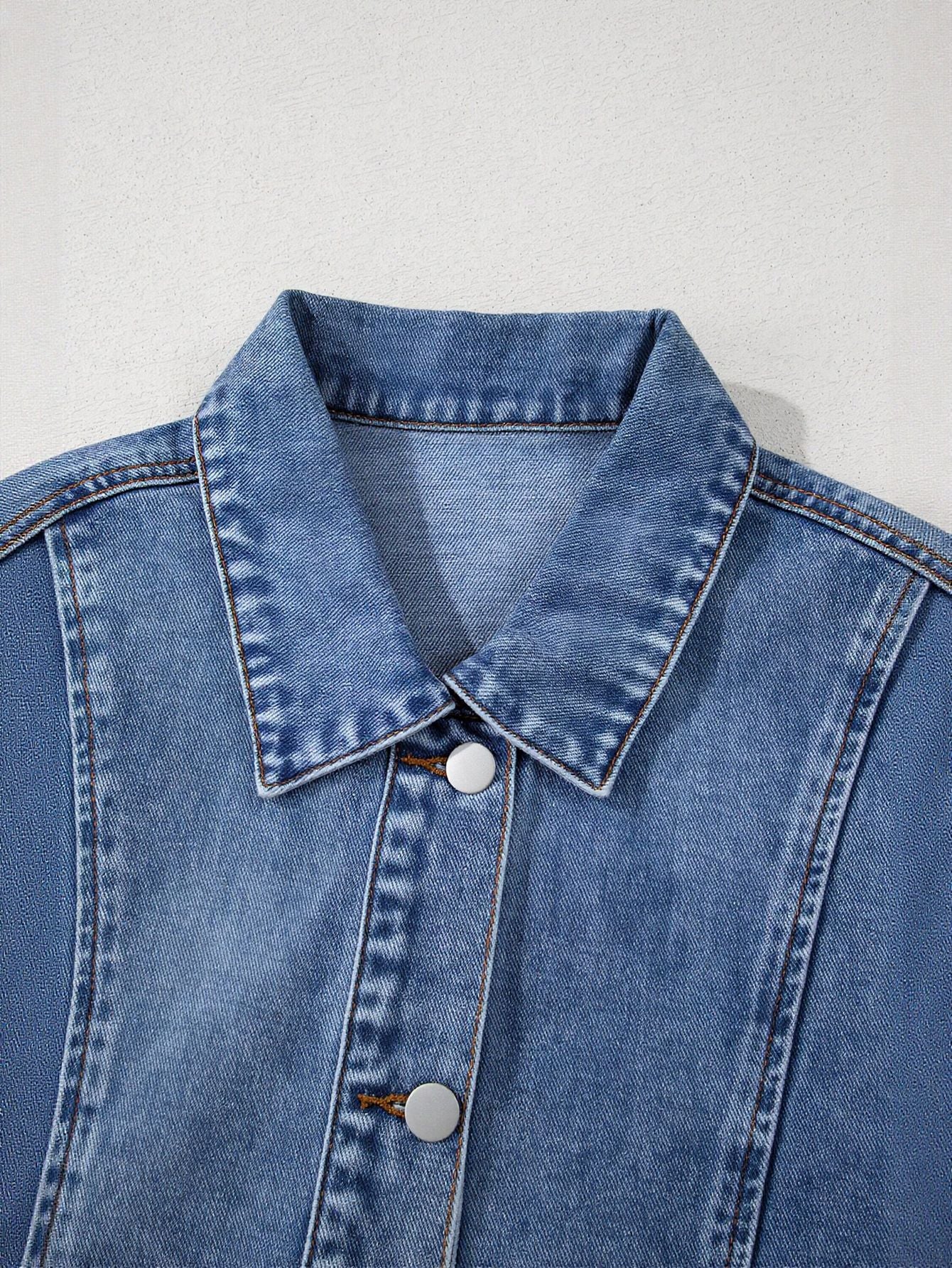 Oversized Sleeveless Denim Vest Jacket