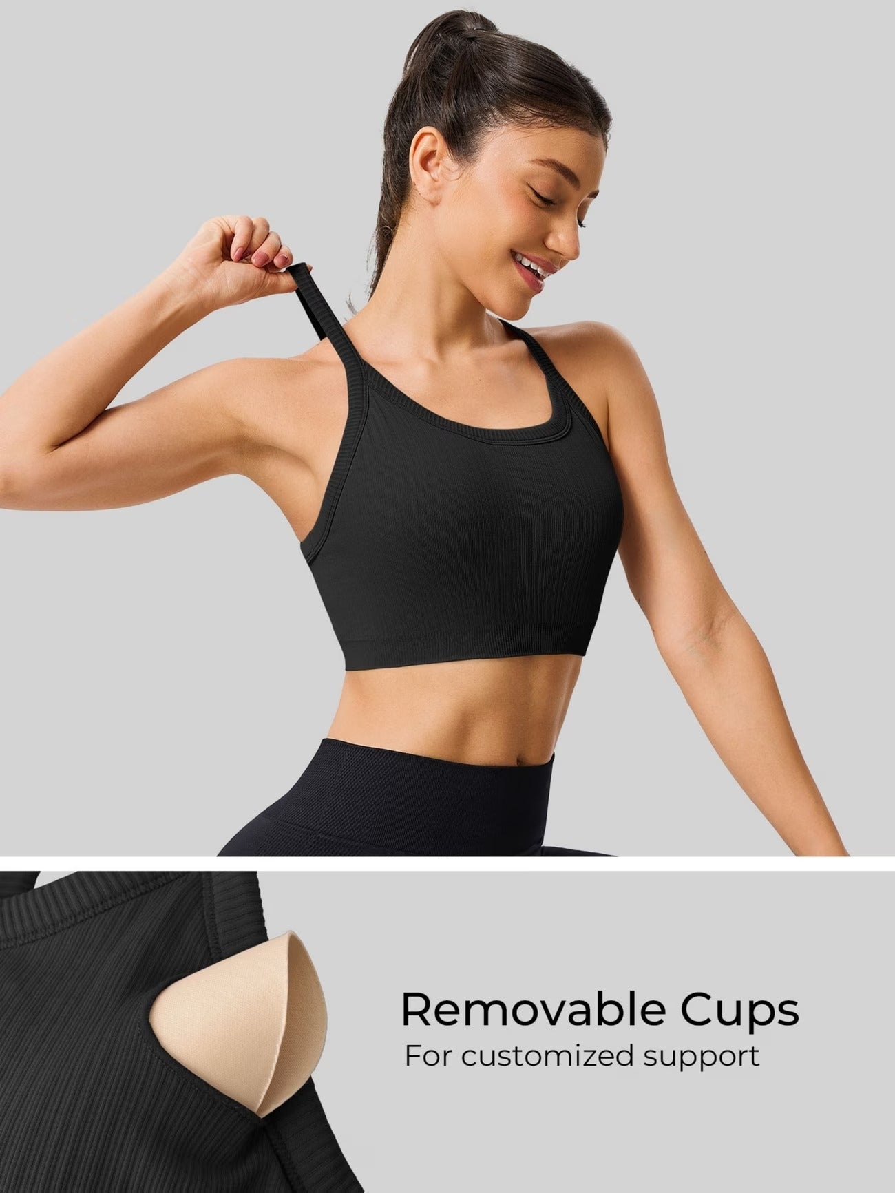 Seamless Ribbed Racerback Yoga Tank