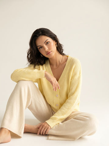 Cozy Soft V Neck Knit Cardigan