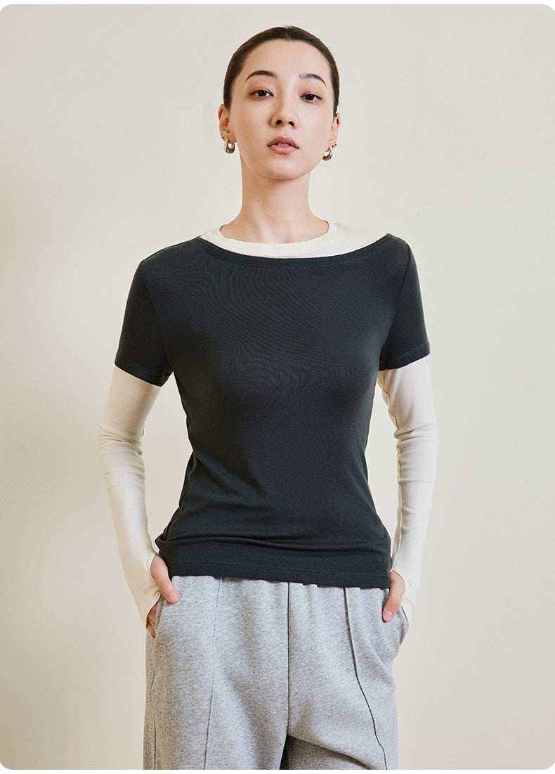 Layered Look Soft Comfy Lounge Top