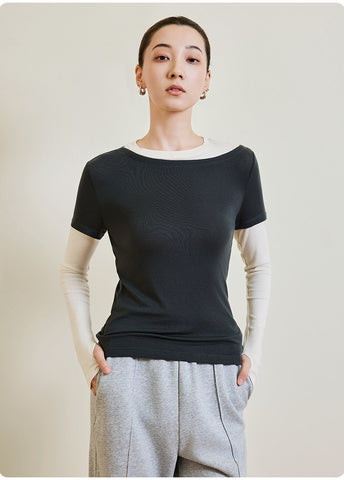 Layered Look Soft Comfy Lounge Top