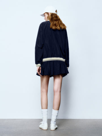 Urban Revivo Oversized A-Line Skirts-Navy Blue