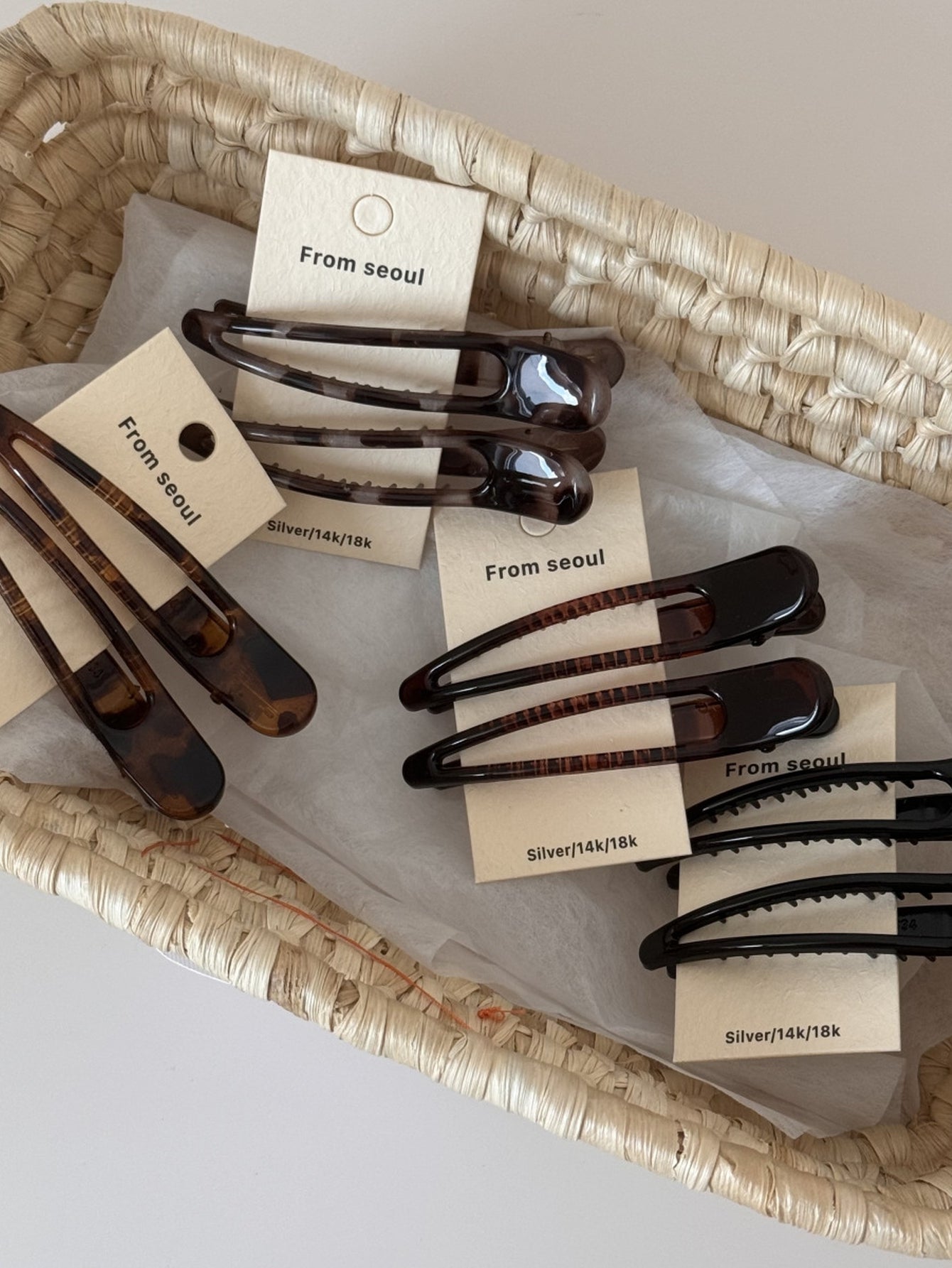 Minimalist Tortoise Shell Hair Clip