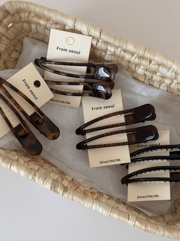 Minimalist Tortoise Shell Hair Clip