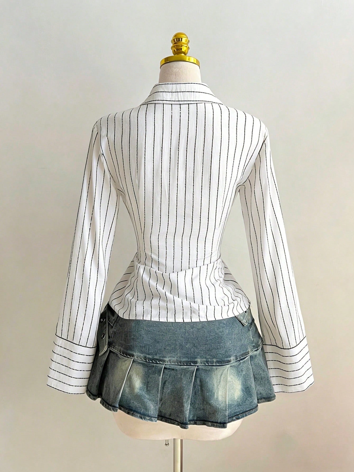 Slim Fit Striped Button Down Shirt