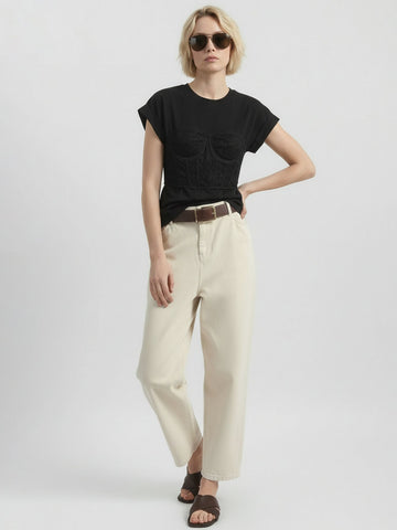 Lace Detail Cotton Top