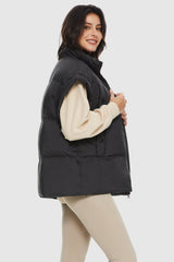 Oversized Padded Stand Collar Vest