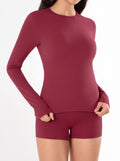 Seamless Stretchy Long Sleeve Athletic Tee