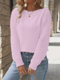 Cozy Textured Knit Pullover Sweater