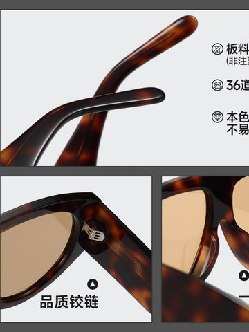 Handcrafted Luxury Oversized Black Sunglasses