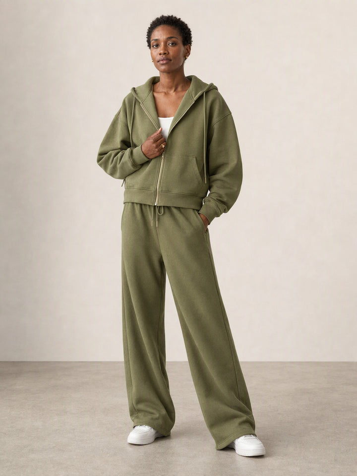 Cozy Oversized Zip Up Lounge Set