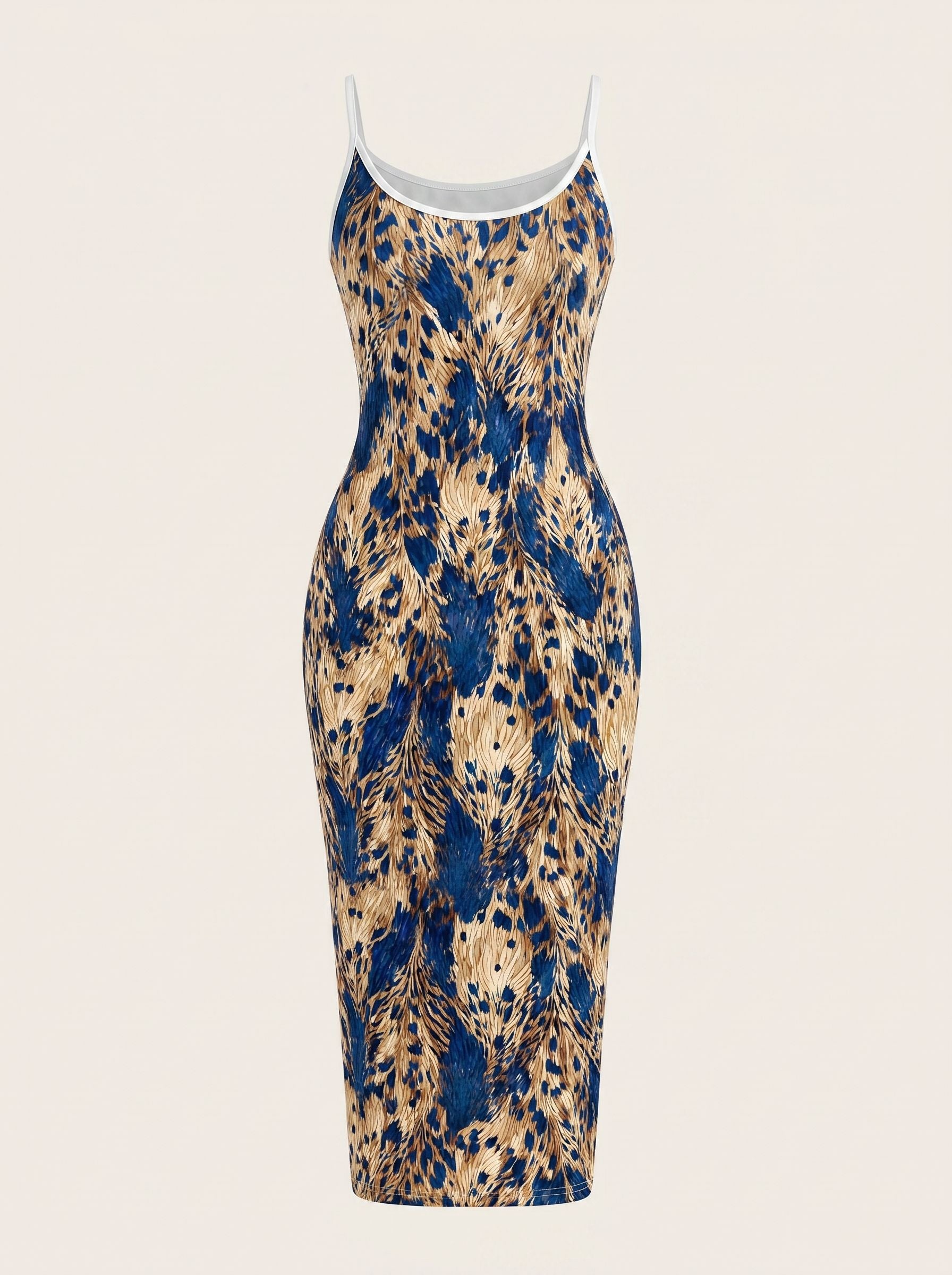 CAPRI Floral Print Sleeveless Bodycon Midi Dress