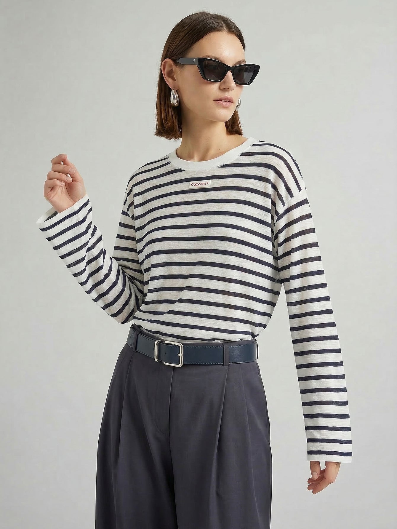 Long Sleeves Striped Sweater