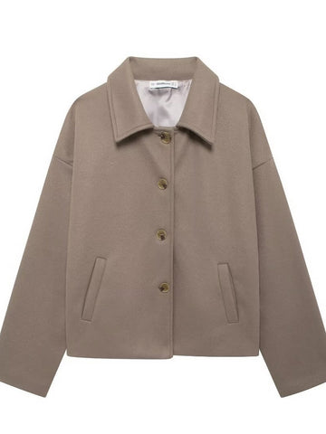Oversized Button Up Wool Coat